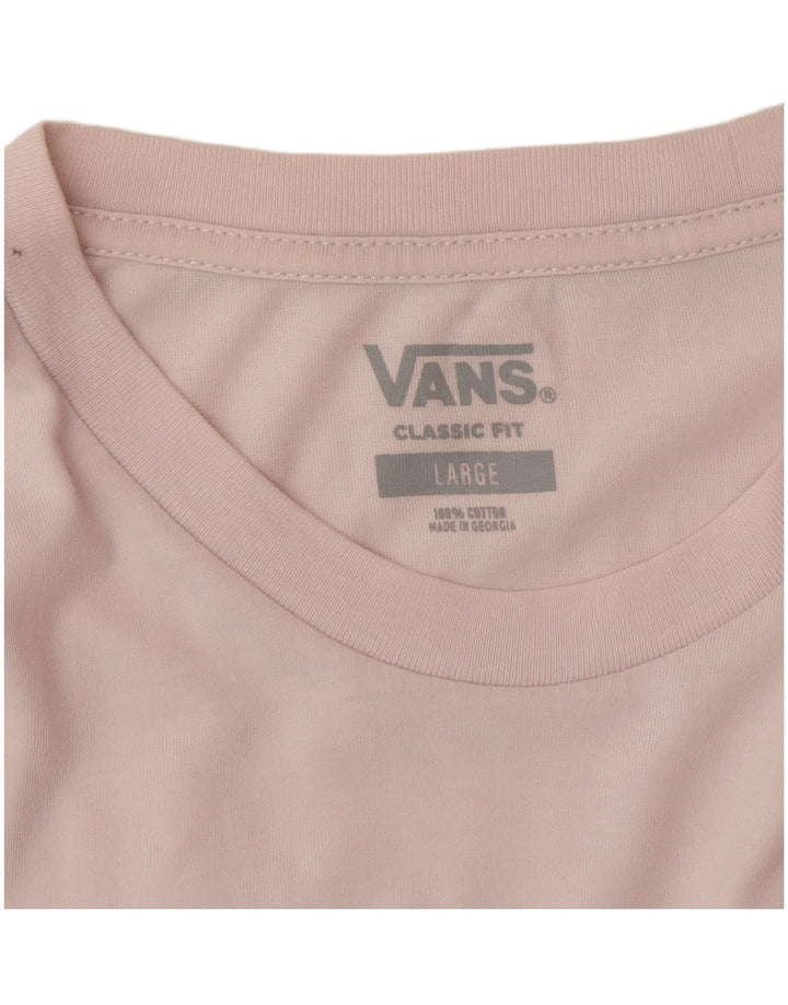 T-shirt da uomo Vans Classic Fit, taglia grande, in cotone rosa