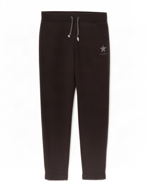Converse Pantaloni da tuta da donna Joggers UK 16 Large Nero Cotone