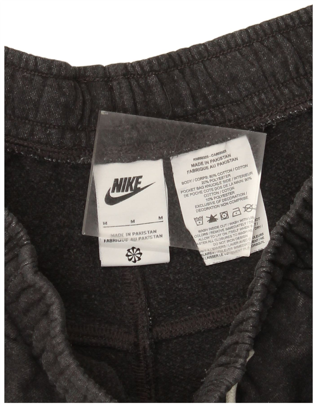 Pantaloncini sportivi Nike da uomo in cotone grigio medio