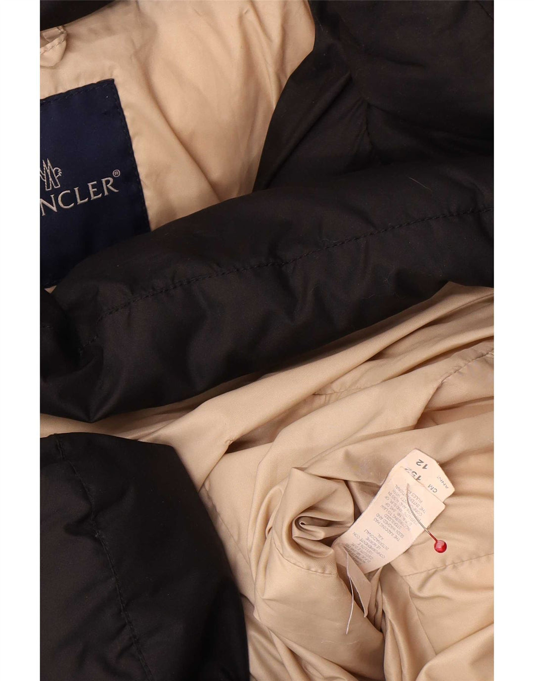 Giacca imbottita con cappuccio Moncler bambina 11-12 anni poliestere nero