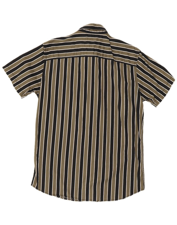 Camicia da uomo a maniche corte Regular Fit Jack & Jones a righe verde medio