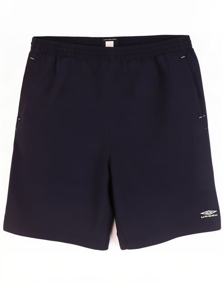 Pantaloncini da bagno da uomo Umbro grandi in poliestere blu navy