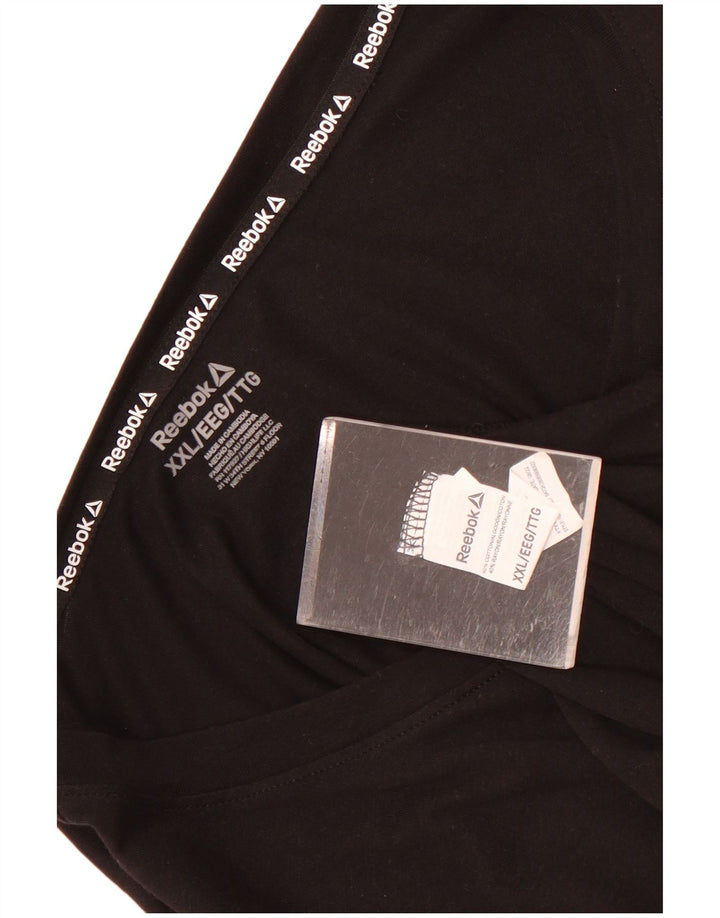 T-shirt grafica da uomo Reebok Top 2XL in cotone nero