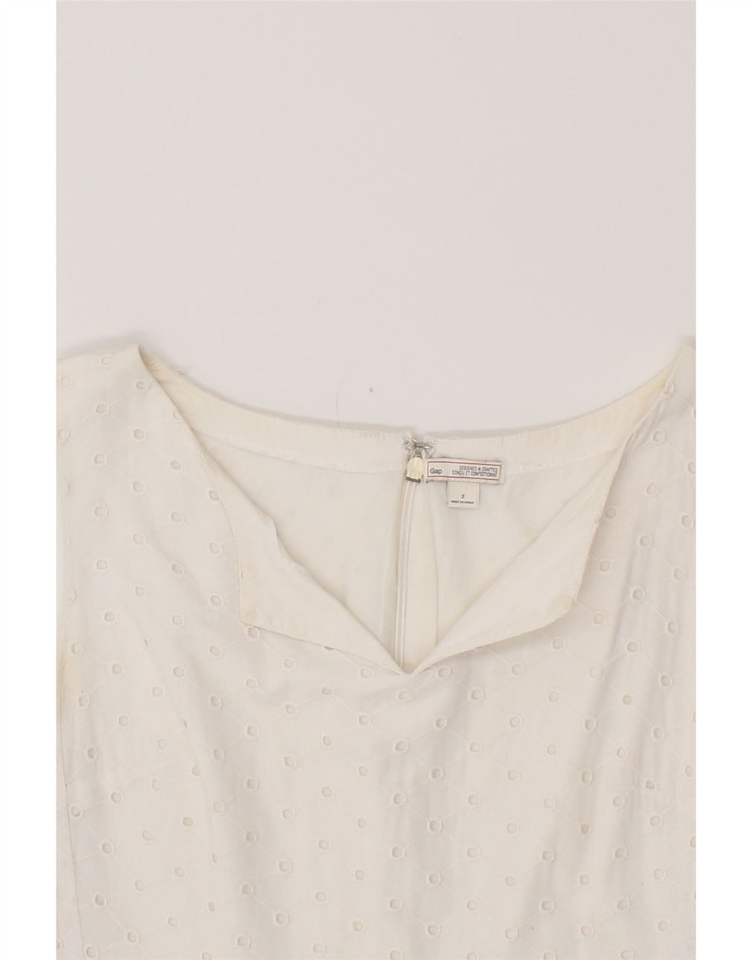 GAP Womens Sleeveless Sheath Dress US 2 XS White Vintage Gap and Second-Hand Gap from Messina Hembry 