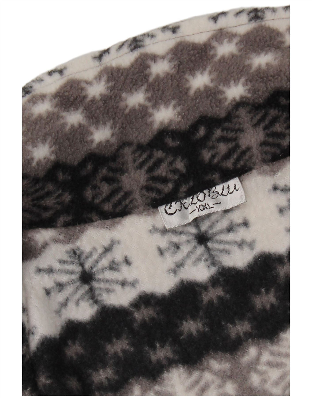 Giacca in pile da uomo VINTAGE UK 44 2XL Grigio Fair Isle