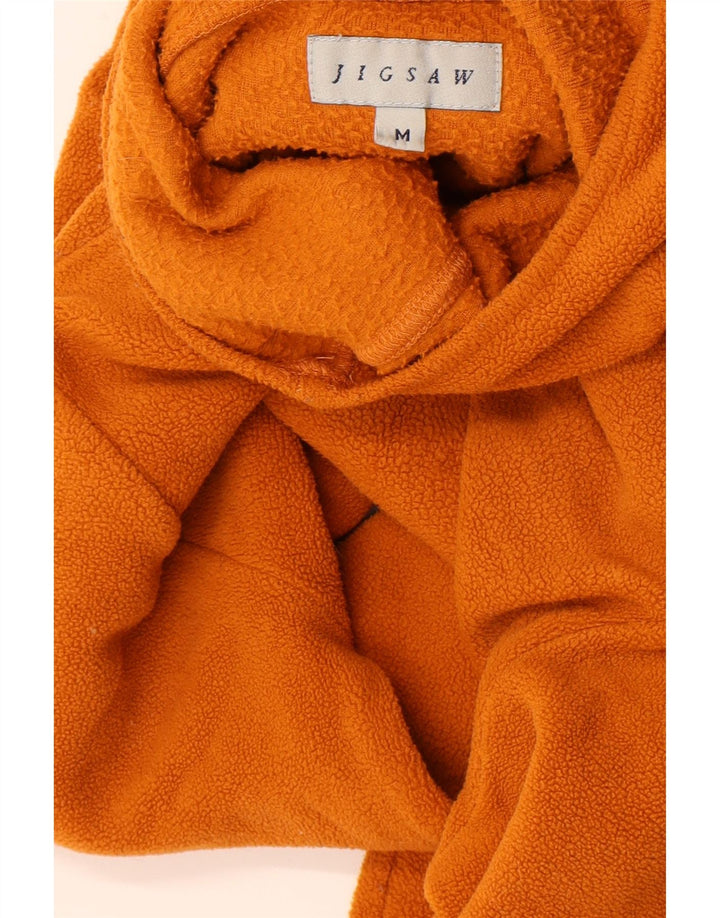 Maglione in pile con cappuccio da donna Jigsaw UK 14 arancione medio