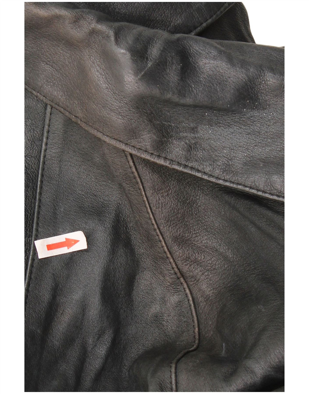 Giacca doppiopetto oversize da donna vintage IT 42 media in pelle nera