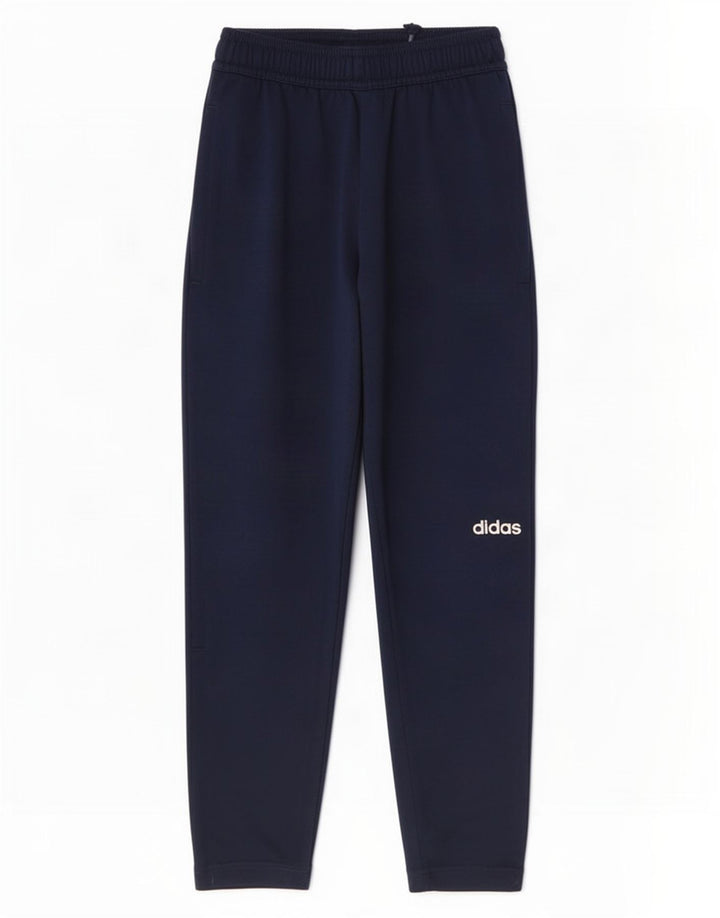 Pantaloni della tuta Adidas Climalite da ragazzo 7-8 anni in poliestere blu navy