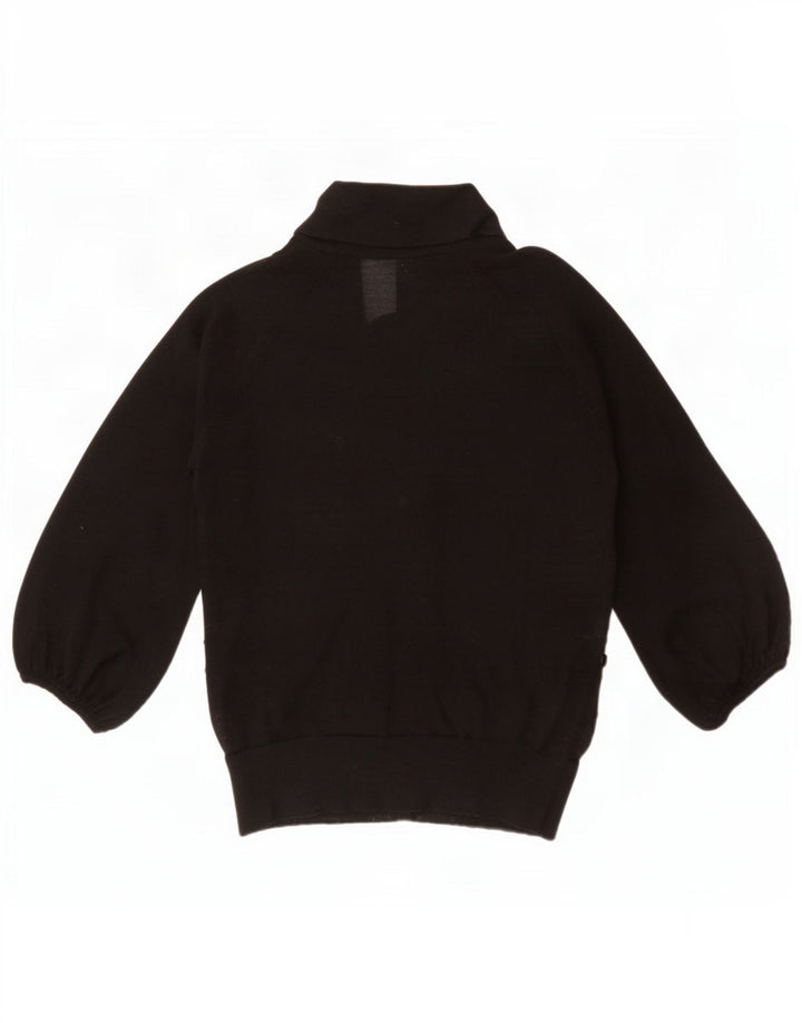 Maglione cardigan con maniche a 3/4 da donna Ted Baker taglia 2 piccolo floreale nero