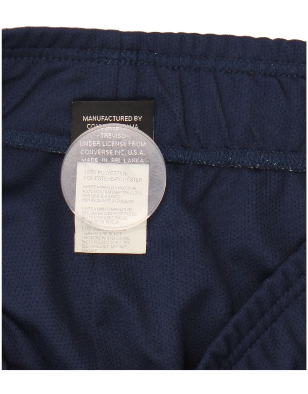 Pantaloncini sportivi da uomo Converse medi blu navy in poliestere color block