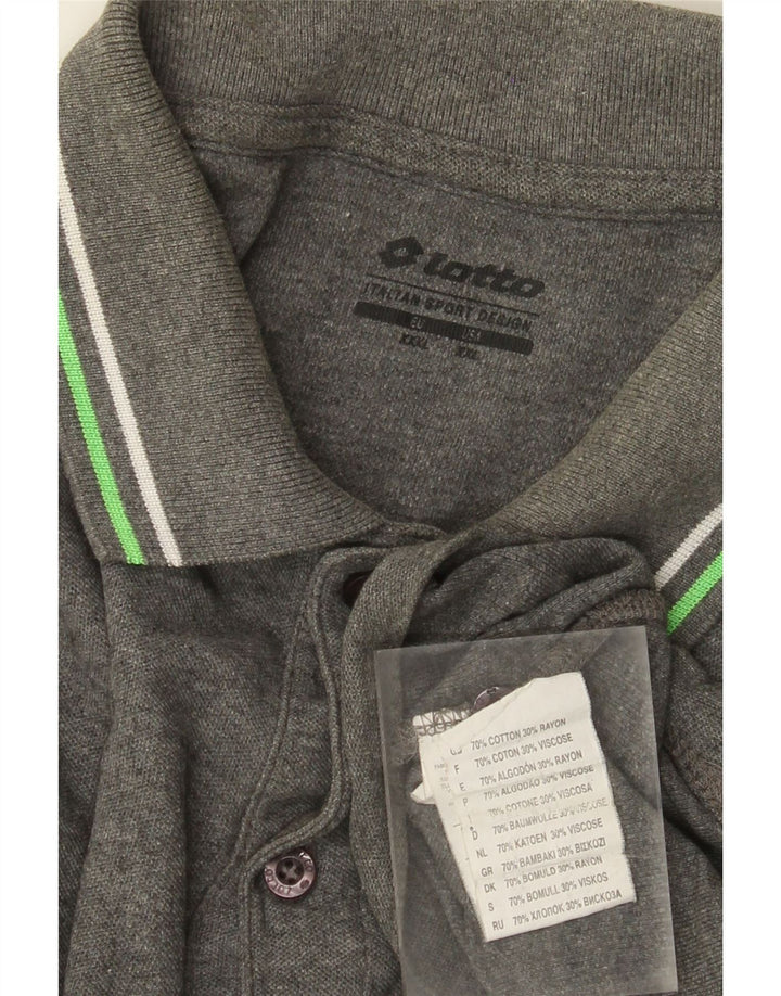 Polo da uomo Lotto 2XL in cotone grigio