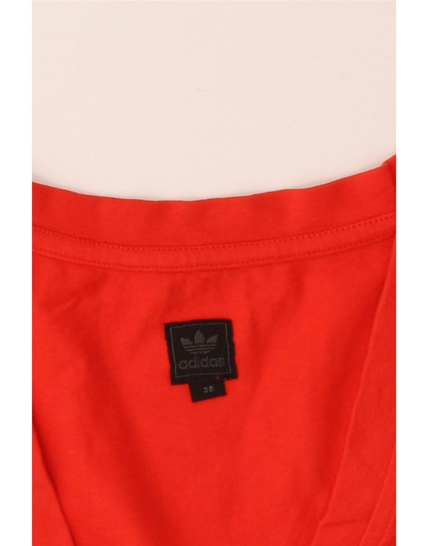 T-shirt grafica da donna ADIDAS Top IT 38 XS rosso cotone