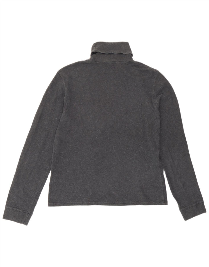 Top da donna a maniche lunghe Ralph Lauren UK 14 grande cotone grigio