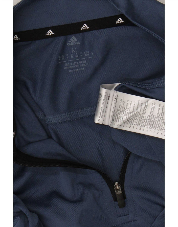 Top da tuta Adidas Aeroready Zip Neck Pullover da uomo medio blu navy