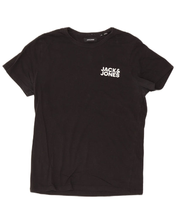 T-shirt grafica da uomo Jack & Jones Top in cotone nero medio