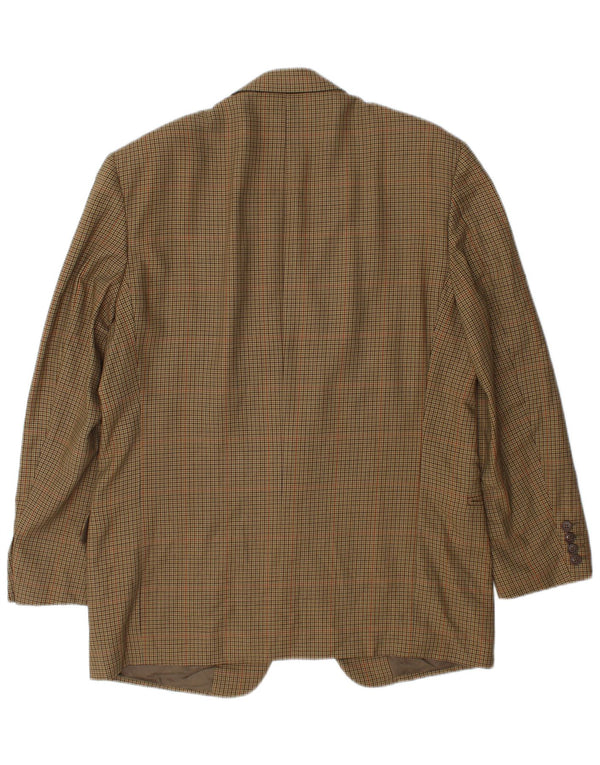 Giacca blazer a 2 bottoni Marks & Spencer da uomo UK 40 pied de poule beige medio