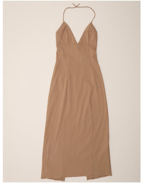 Abito all'americana da donna Zara UK 8 piccolo lino beige