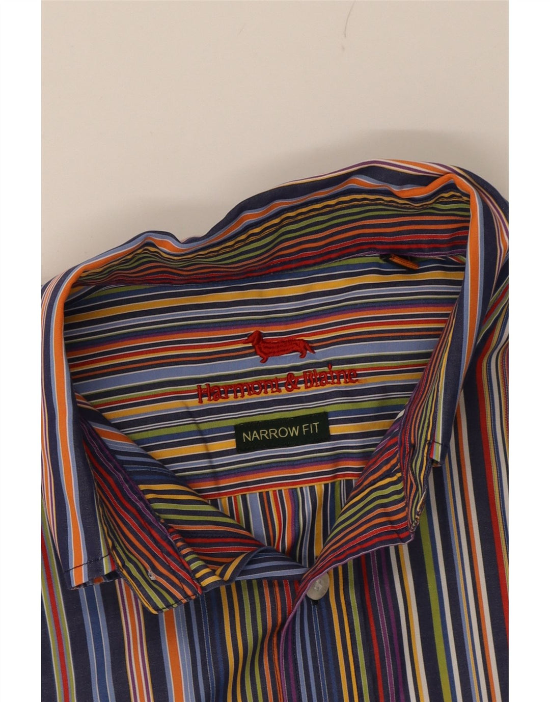 Camicia da uomo vestibilità stretta HARMONT & BLAINE media multicolore classica