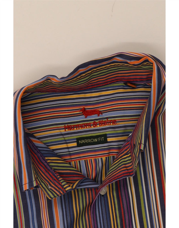 Camicia da uomo vestibilità stretta HARMONT & BLAINE media multicolore classica