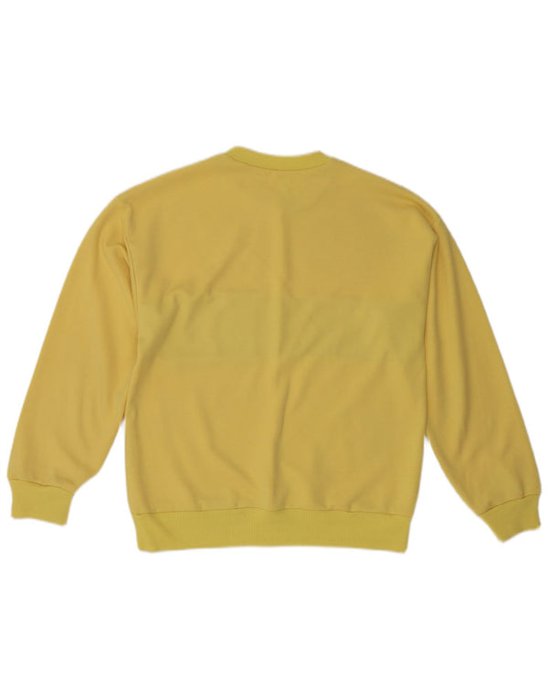 Felpa da uomo vintage maglione piccolo color block giallo