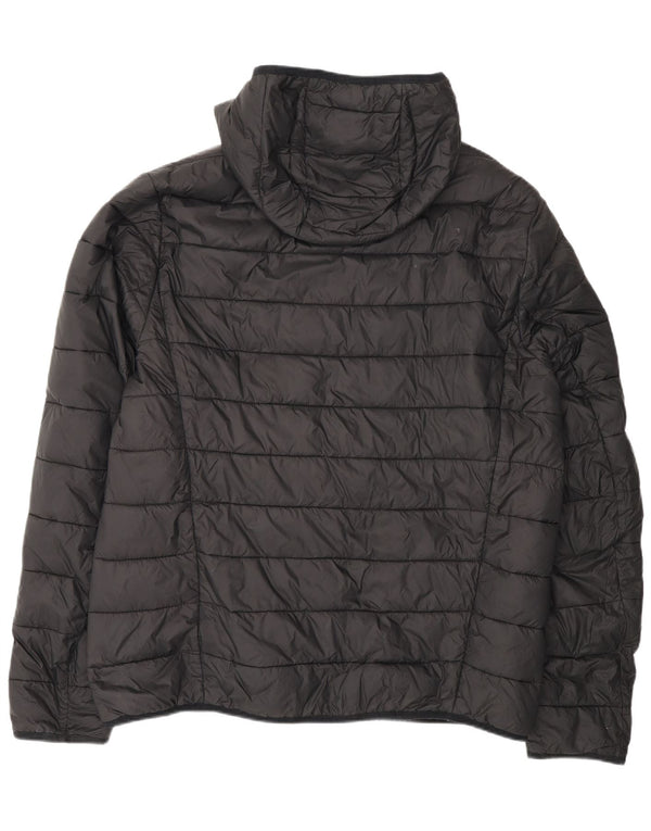 Giacca imbottita con cappuccio da uomo Hugo Boss UK 44 2XL Poliammide nera