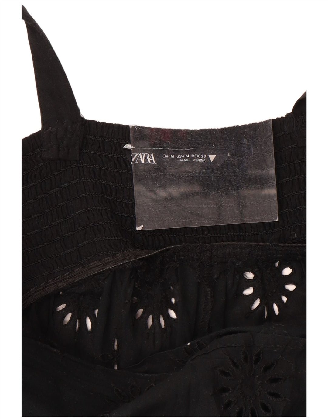 Vestito lungo senza maniche da donna Zara UK 12 medio nero