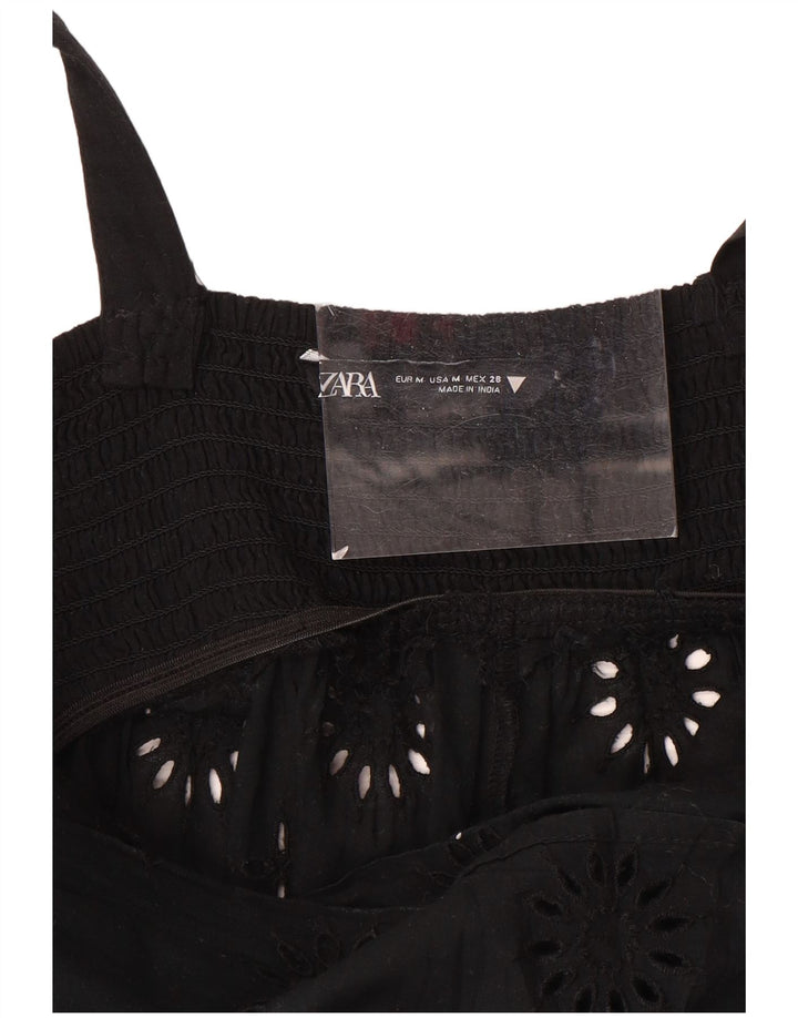 Vestito lungo senza maniche da donna Zara UK 12 medio nero