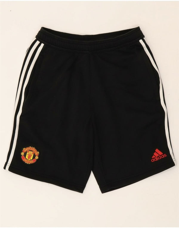 Pantaloncini sportivi Adidas da uomo Manchester United piccoli in cotone nero