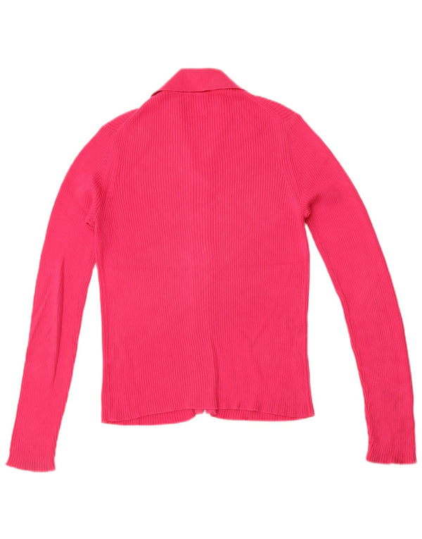 Maglione cardigan da donna Massimo Dutti UK 12 Cotone rosa medio