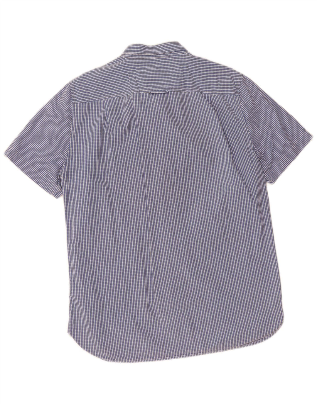 Camicia a maniche corte da uomo Superdry XL in cotone a quadri blu