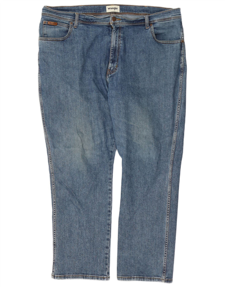 Jeans dritti da uomo Wrangler Texas W42 L30 cotone blu