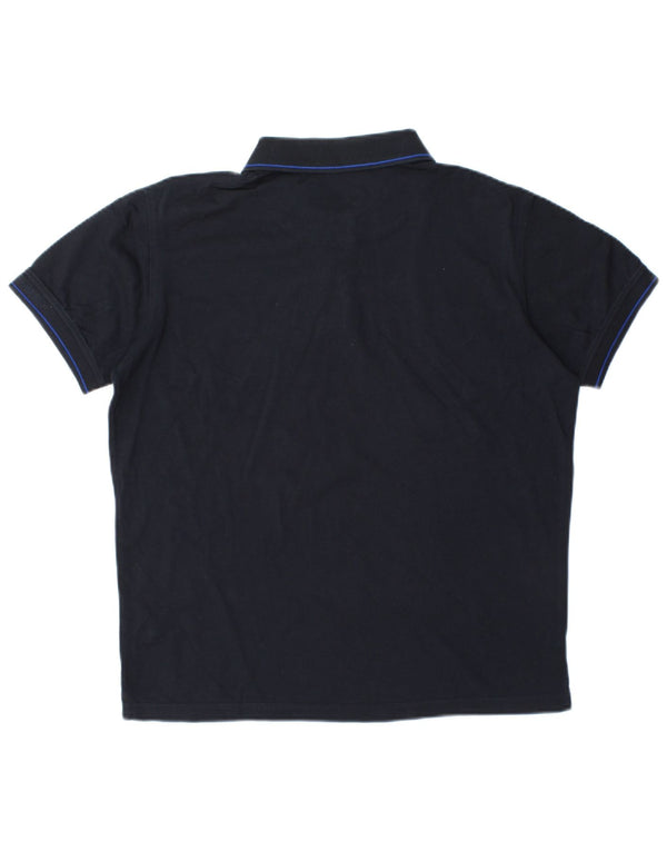 Polo Uomo TRUSSARDI Media Blu Navy Cotone