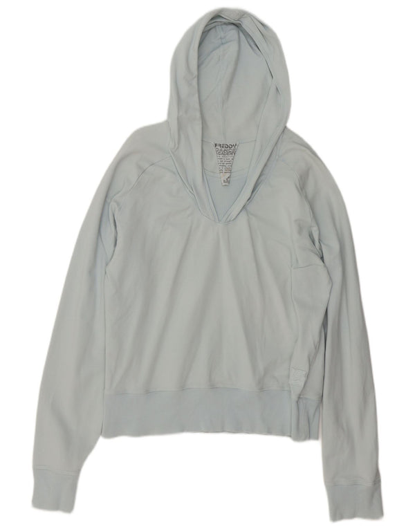Felpa con cappuccio da donna Freddy UK 16 grande cotone blu