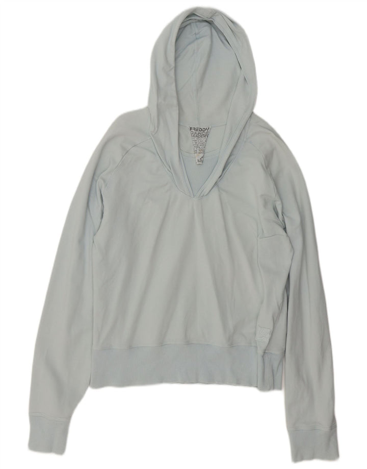 Felpa con cappuccio da donna Freddy UK 16 grande cotone blu