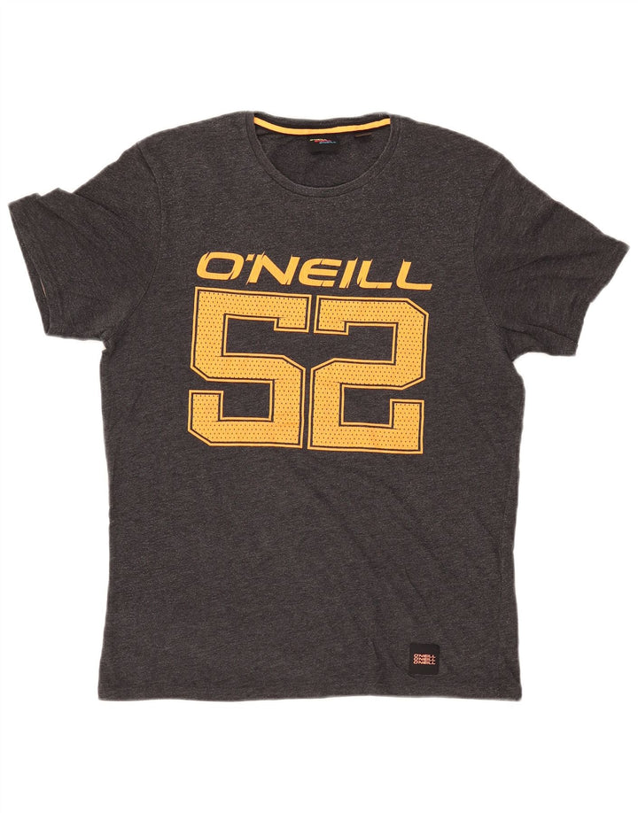 T-shirt grafica da uomo O'NEILL Top in cotone grigio medio