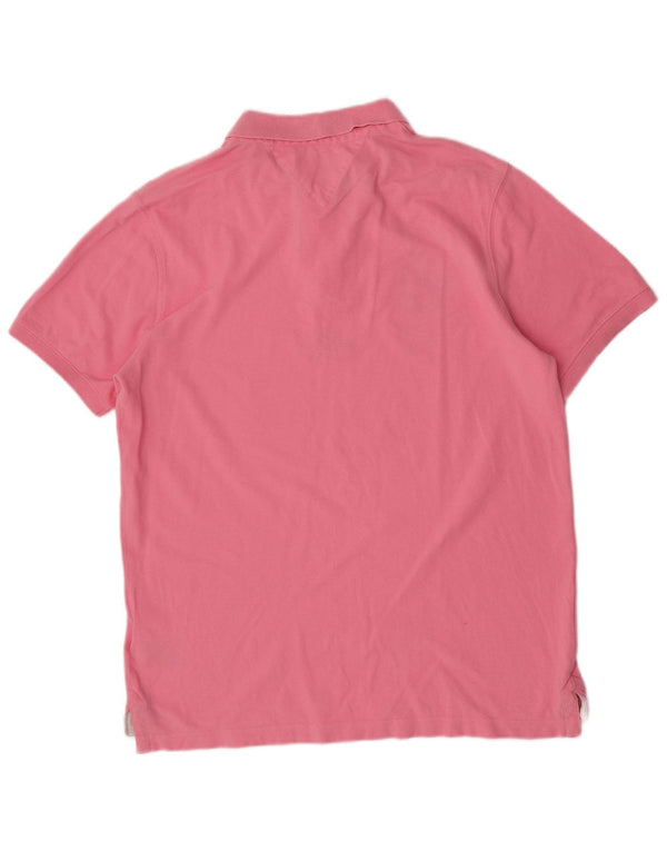 Polo da uomo slim fit grafica Tommy Hilfiger 2XL cotone rosa