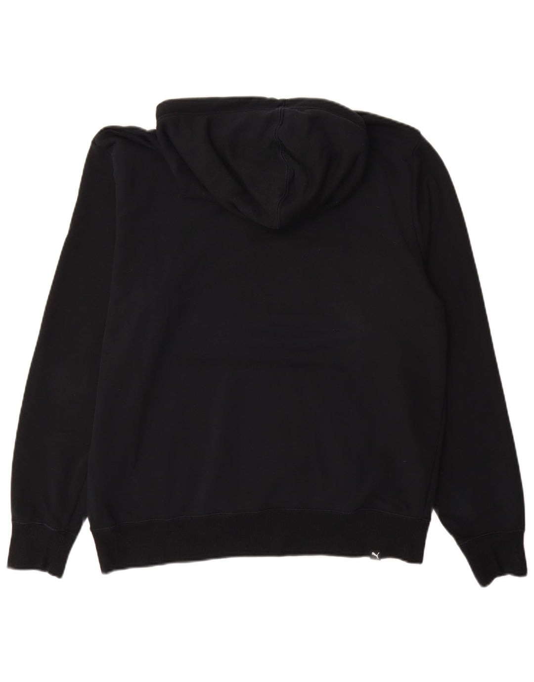 Felpa con cappuccio grafica PUMA da uomo, grande, in cotone color block nero