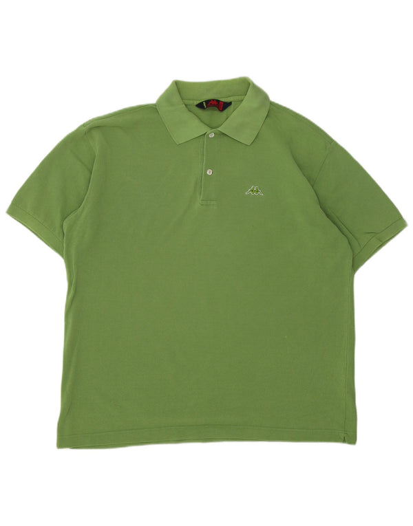 Polo Kappa Uomo Large Verde Cotone