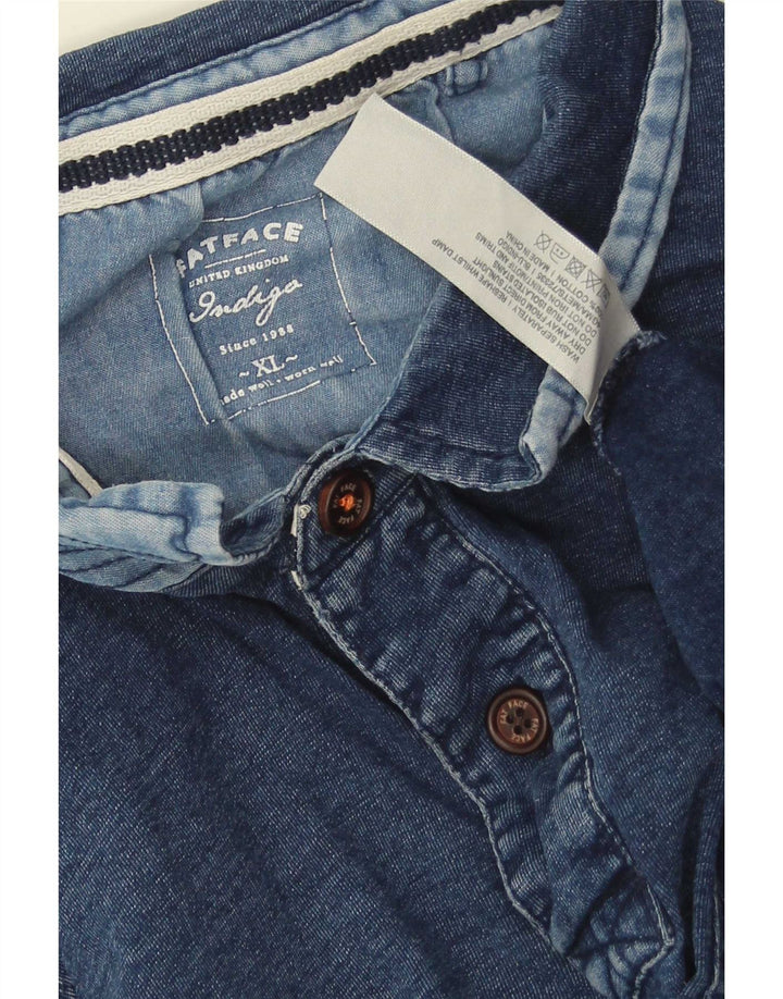 Polo da uomo Fat Face XL in cotone blu navy