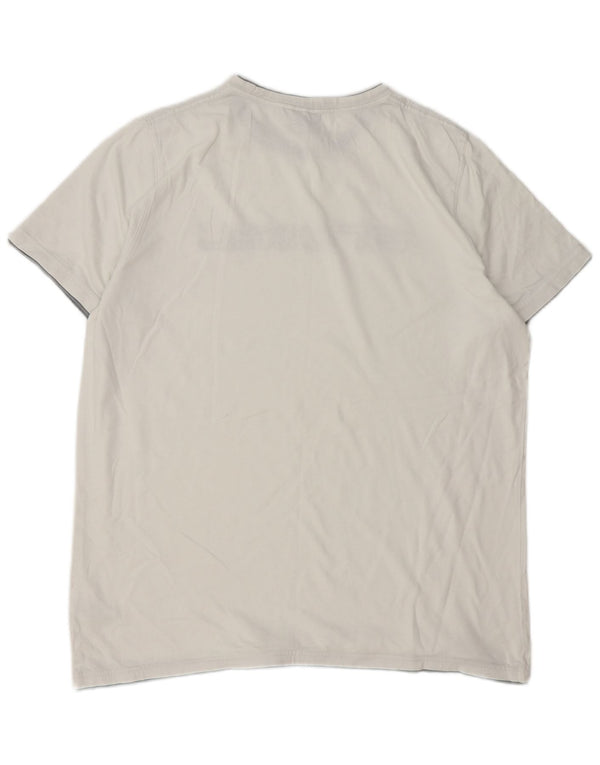 T-shirt grafica da uomo con animali, grande, in cotone bianco
