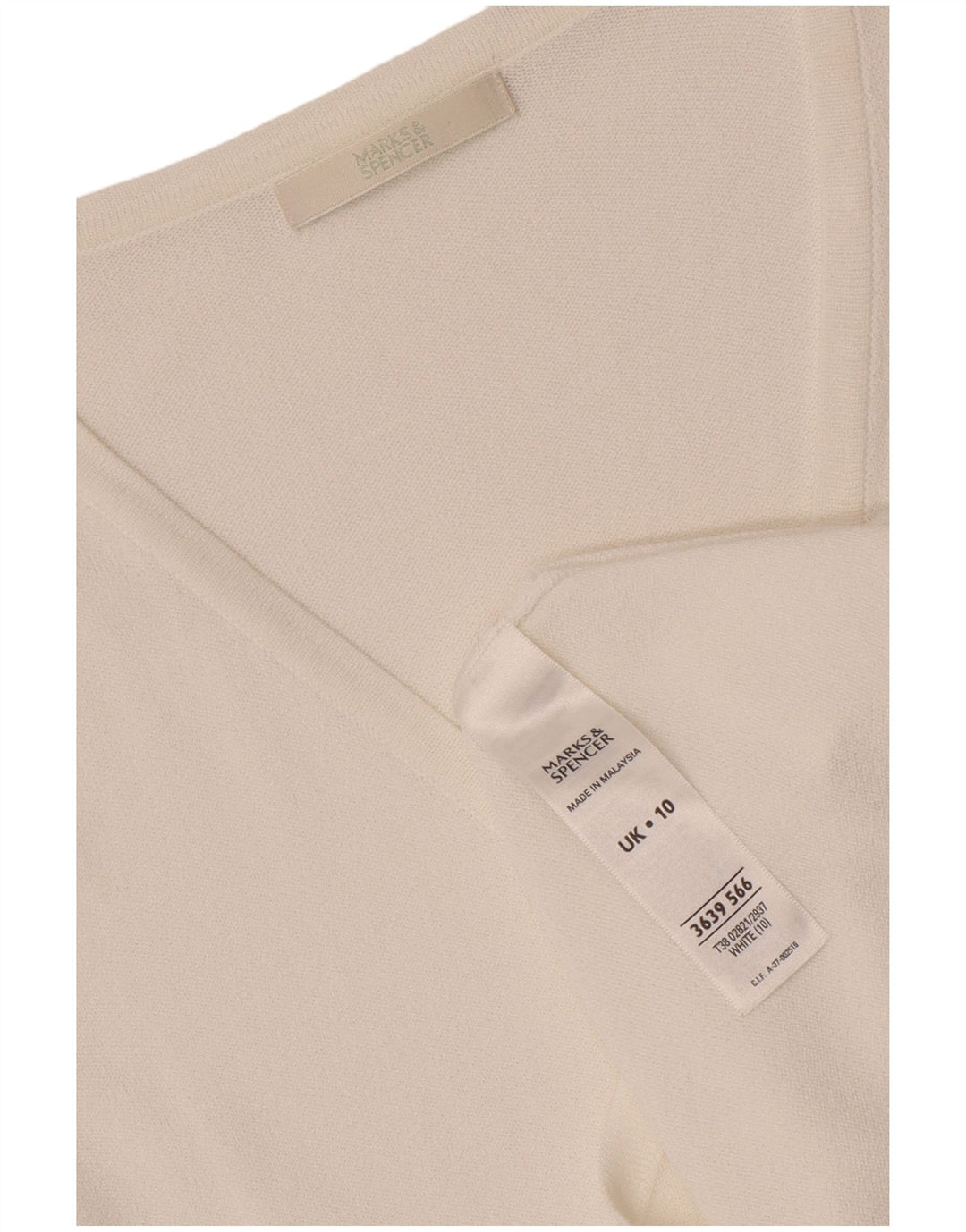 Maglione cardigan con maniche a 3/4 da donna Marks & Spencer UK 10 piccolo bianco