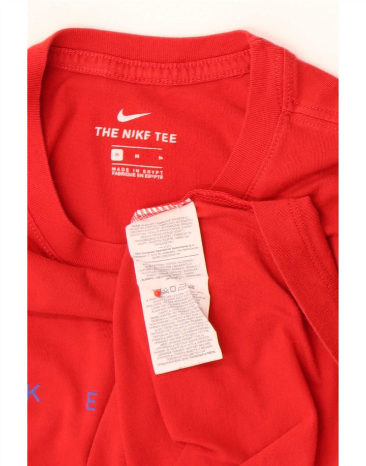 T-shirt Nike Air Graphic da uomo in cotone rosso medio