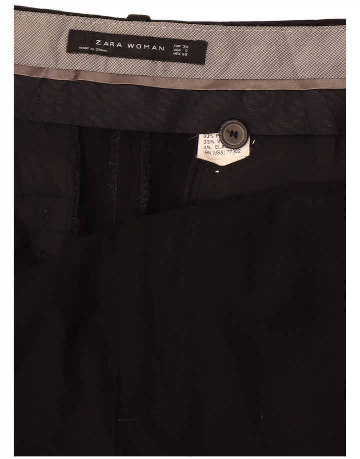 Pantaloni chino dritti da donna Zara EU 38 Small W28 L31 Poliestere nero