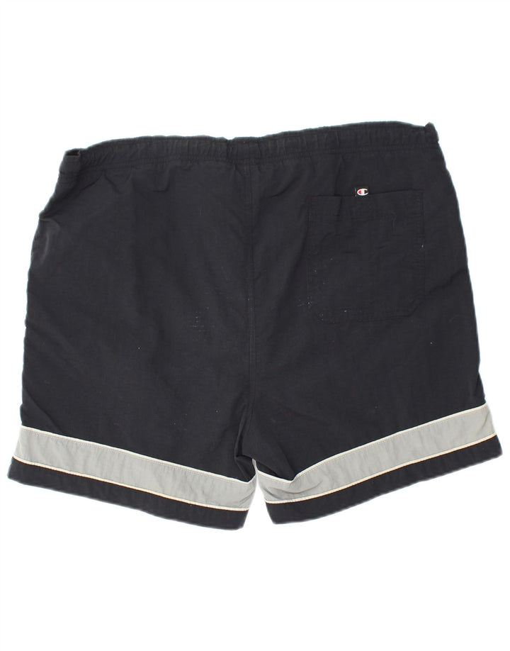 CHAMPION Pantaloncini sportivi da uomo Large Nero Colourblock in poliammide