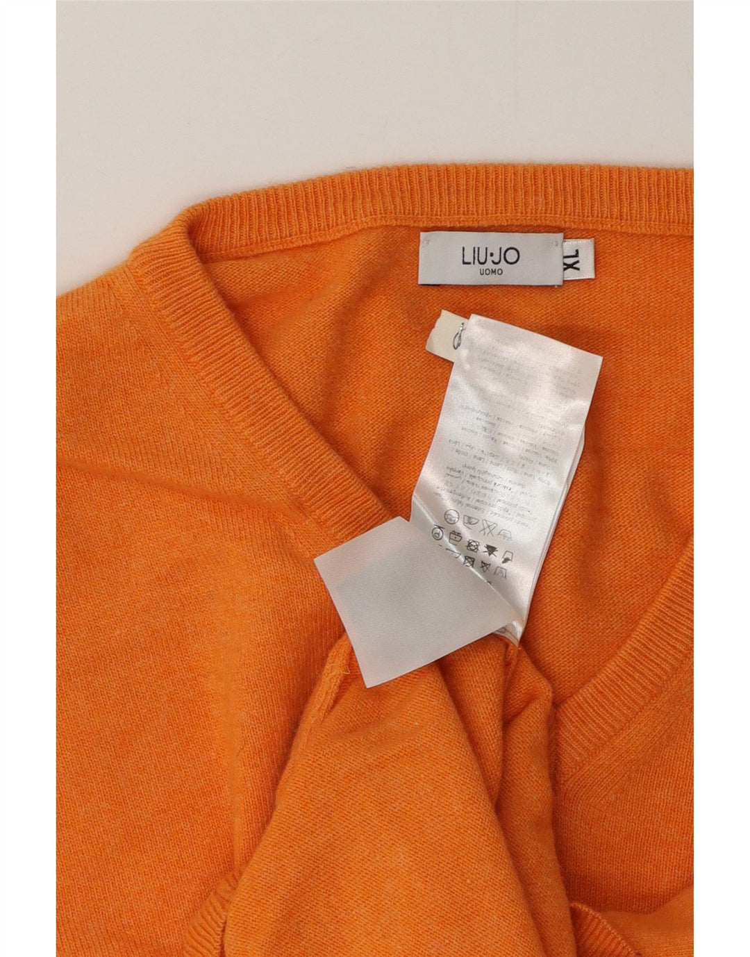 Liu Jo Uomo Maglione Scollo a V Maglione XL Arancione Lana