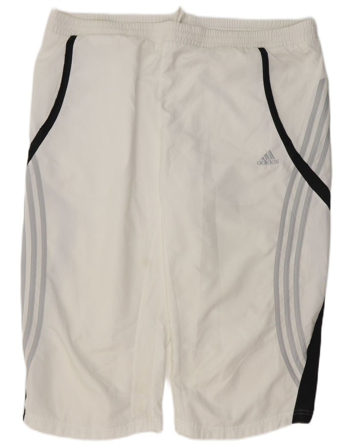 Pantaloncini sportivi Adidas Climacool Bermuda da uomo XL Poliestere color block bianco
