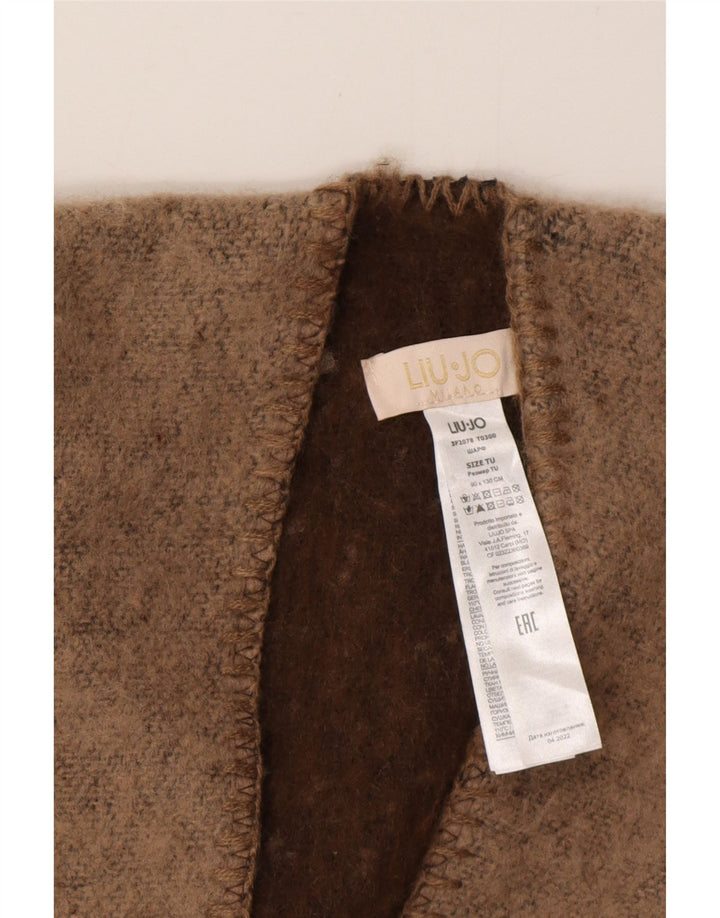 Cappotto poncho grafico da donna Liu Jo Taglia unica Poliestere a righe marrone