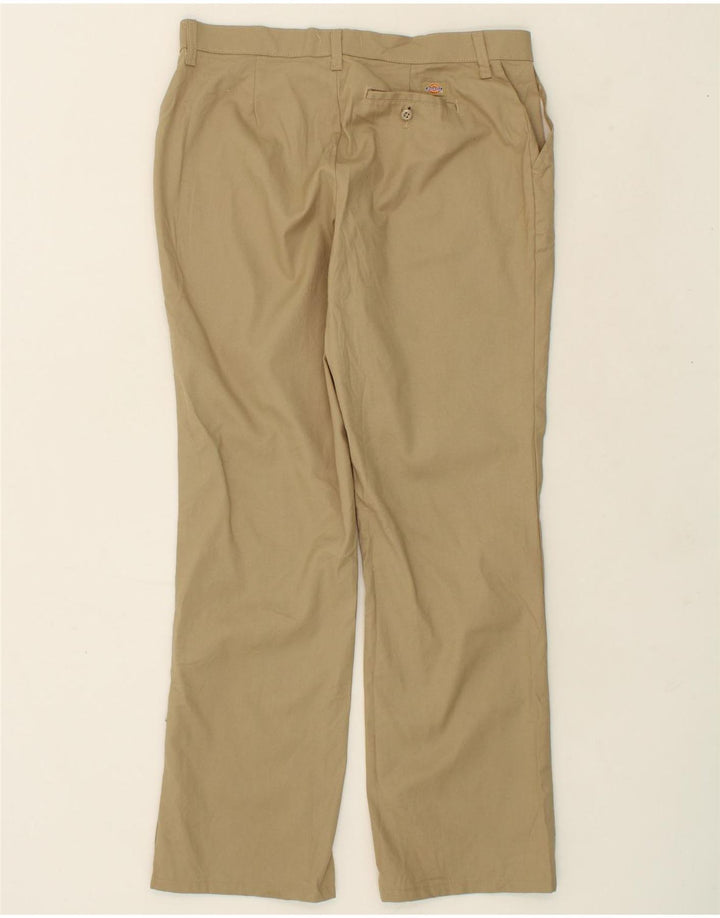 DICKIES Womens Straight Chino Trousers US 12 Large W34 L32 Beige Polyester Vintage Dickies and Second-Hand Dickies from Messina Hembry 