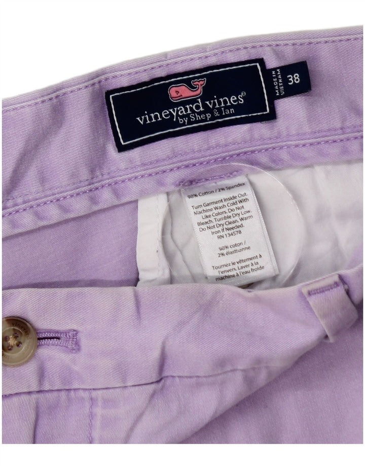 VINEYARD VINES Pantaloncini chino da uomo W38 XL cotone viola