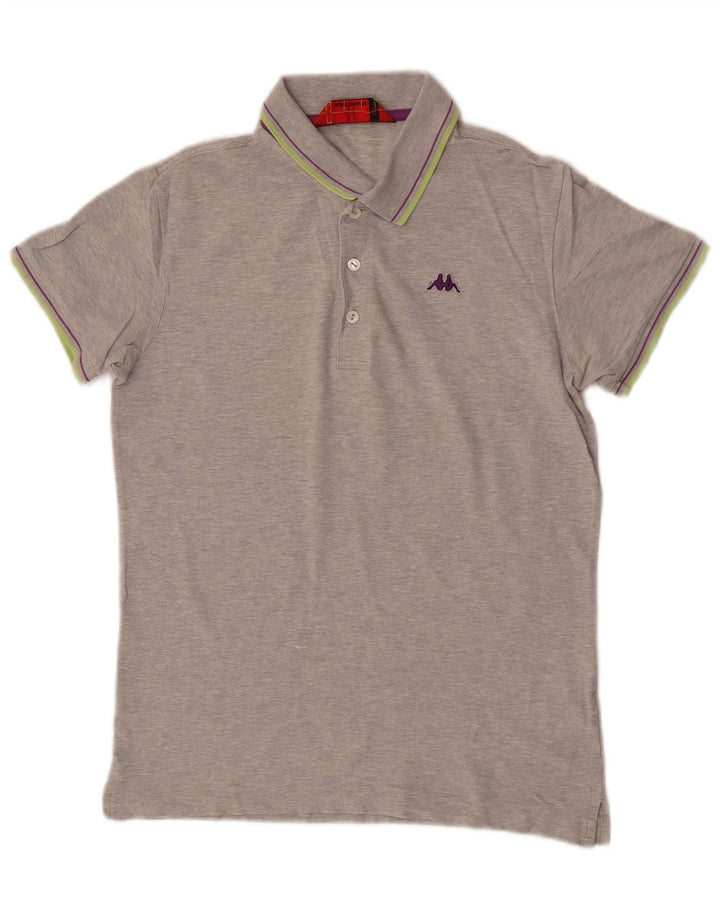 Polo Kappa Uomo Large in Cotone Grigio